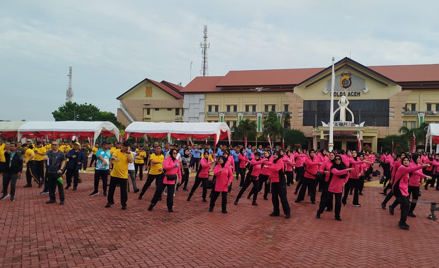 Sambut Hari Bhayangkara ke-79, Polda Aceh Gelar Olahraga Bersama