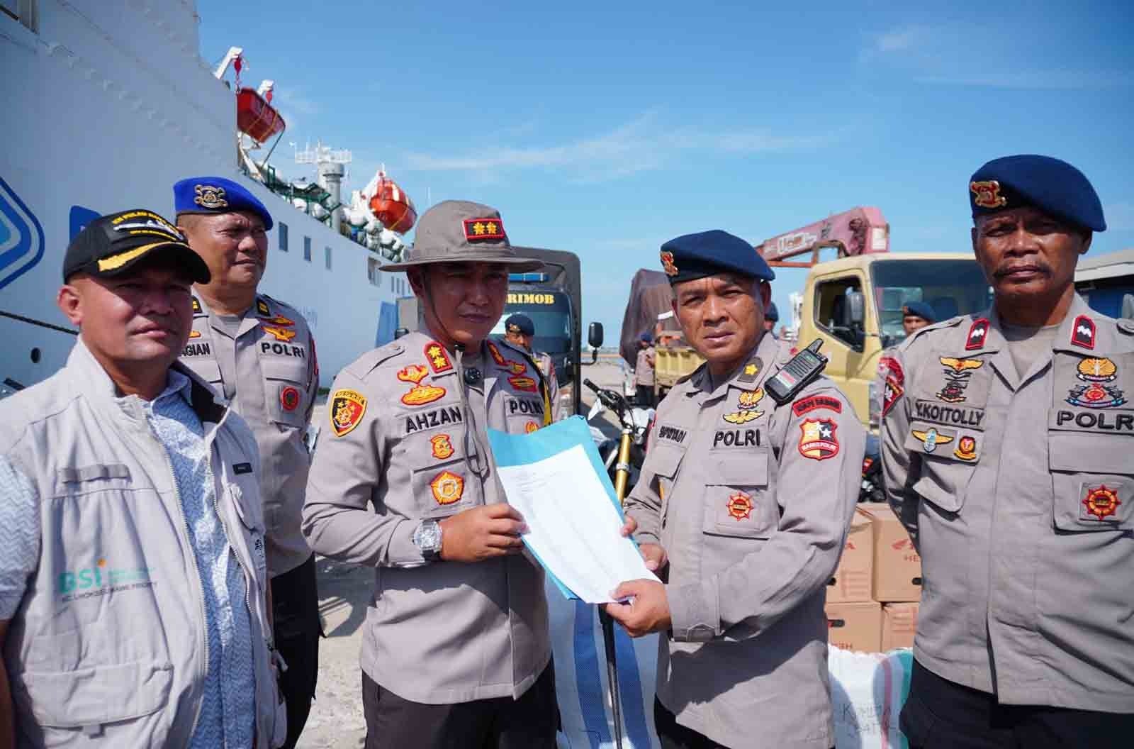 Bantuan Logistik Mabes Polri Diterima Kapolres Lhokseumawe