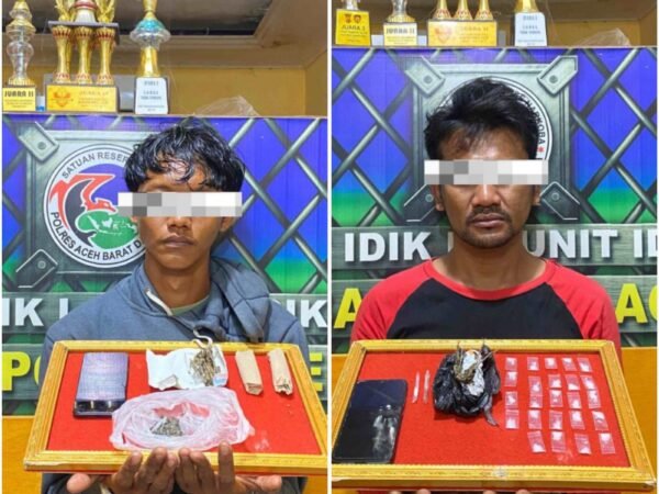 Hendak Tukar Ganja Dengan Sabu, Satres Narkoba Tangka Dua Pelaku