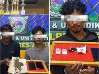 Satresnarkoba Tangkap Tiga Pemuda, Dua Warga Aceh Selatan Satu Warga Abdya