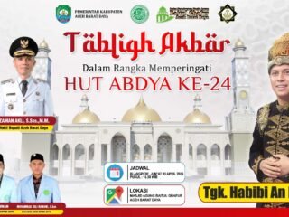 Tgk Habibi An Nawawi Akan Isi Tablig Akbar di Masjid Agung Abdya
