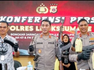 Jaringan Senpi Ilegal Terbongkar di Lhokseumawe, Sepucuk AK-47 hingga FN Disita