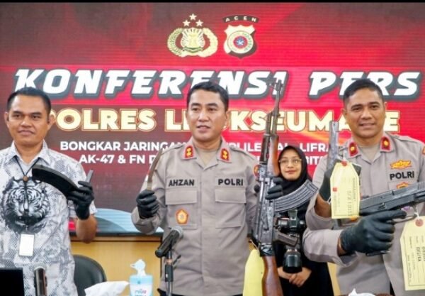 Jaringan Senpi Ilegal Terbongkar di Lhokseumawe, Sepucuk AK-47 hingga FN Disita