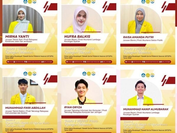 PNL Ukir Prestasi Nasional di MTQ 2026, Mahasiswa Vokasi Buktikan Keunggulan Akademik dan Spiritual