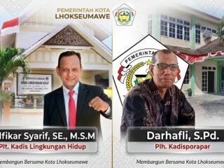 Wali Kota Lhokseumawe Tunjuk Zulfikar Syarif sebagai Plt Kepala DLH, Darhafli Isi Posisi Plh Kadisporapar
