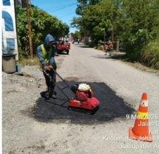 PUPR Aceh Barat Kebut Perbaikan 153 Titik Jalan Berlubang di Kota Meulaboh