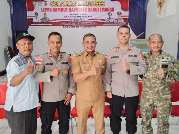 Forkopimcam Darul Imarah dan Forum Keuchik Gelar Pisah Sambut Kapolsek