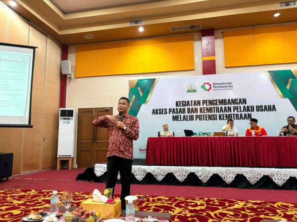 Budi Syaiful Isi Materi Pengembangan Akses Pasar IKM Melalui Potensi Kemitraan