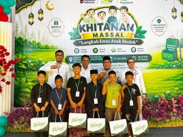 Bangkit Bersama Pascabencana, Pegadaian Syariah Khitan 110 Anak Aceh Tamiang Gratis