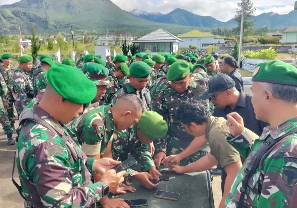 Sidak Hp, Kodim 0119/Bener Meriah Pastikan Prajurit Bebas Judi Online