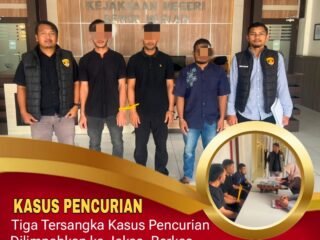 Tiga Tersangka Kasus Pencurian Dilimpahkan ke Jaksa, Berkas Perkara Dinyatakan Lengkap