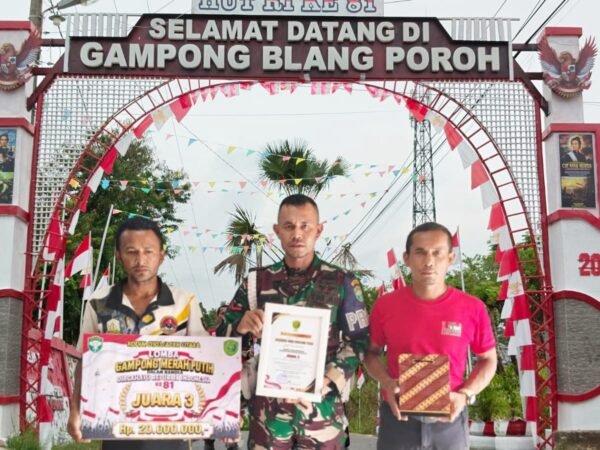 Dari Gapura Merah Putih ke Podium Juara, Blang Poroh Tembus Tiga Besar Tingkat Kodim 0103/Aceh Utara