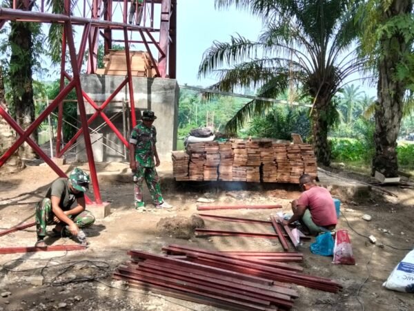 Pembangunan Jembatan Gantung Perintis Aceh Singkil Terus Dikebut